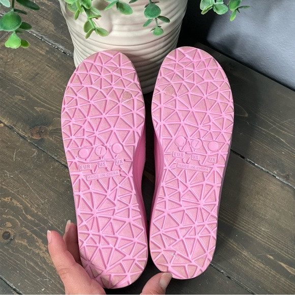 Steve Madden Sandals 7 Pink Coquette Chunky Platform - Picture 12 of 12